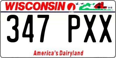 WI license plate 347PXX