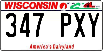 WI license plate 347PXY
