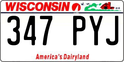 WI license plate 347PYJ