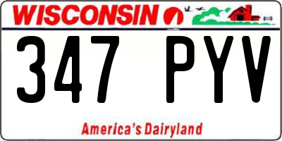 WI license plate 347PYV