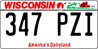 WI license plate 347PZI