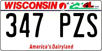 WI license plate 347PZS