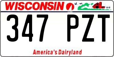 WI license plate 347PZT
