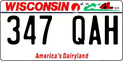 WI license plate 347QAH