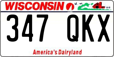 WI license plate 347QKX