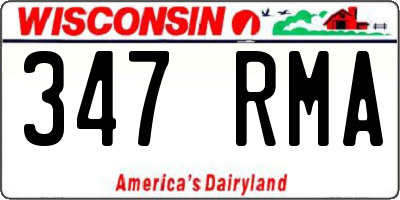 WI license plate 347RMA