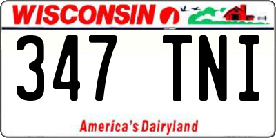 WI license plate 347TNI