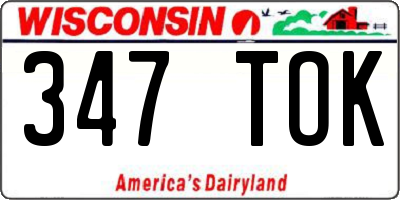 WI license plate 347TOK