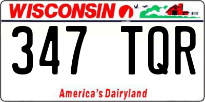 WI license plate 347TQR