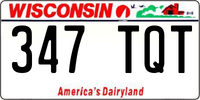 WI license plate 347TQT