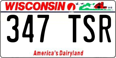WI license plate 347TSR