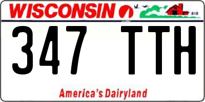 WI license plate 347TTH