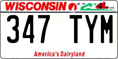 WI license plate 347TYM