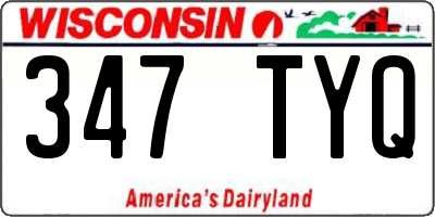 WI license plate 347TYQ