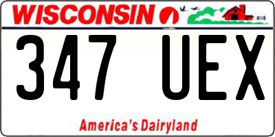 WI license plate 347UEX