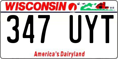 WI license plate 347UYT