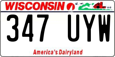 WI license plate 347UYW