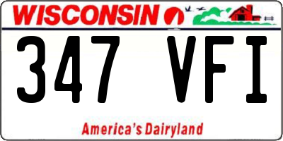 WI license plate 347VFI