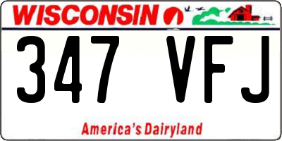 WI license plate 347VFJ