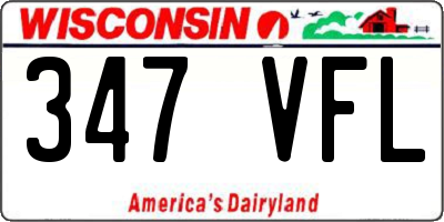 WI license plate 347VFL