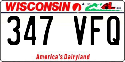 WI license plate 347VFQ