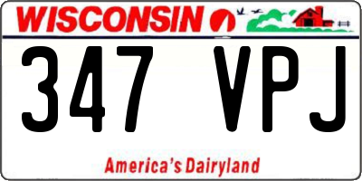 WI license plate 347VPJ