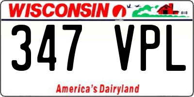 WI license plate 347VPL