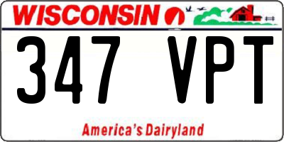 WI license plate 347VPT