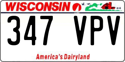 WI license plate 347VPV
