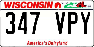 WI license plate 347VPY
