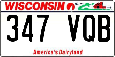 WI license plate 347VQB