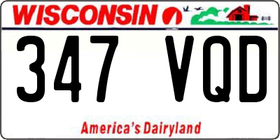 WI license plate 347VQD