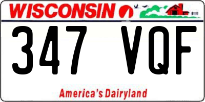 WI license plate 347VQF