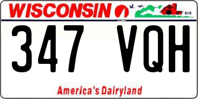 WI license plate 347VQH
