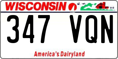 WI license plate 347VQN