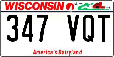 WI license plate 347VQT