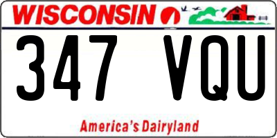 WI license plate 347VQU