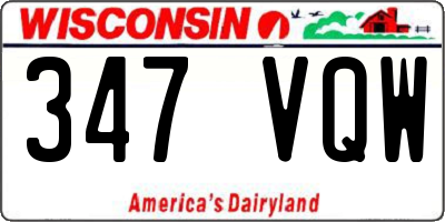 WI license plate 347VQW