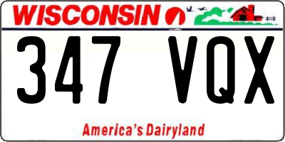 WI license plate 347VQX