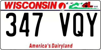 WI license plate 347VQY