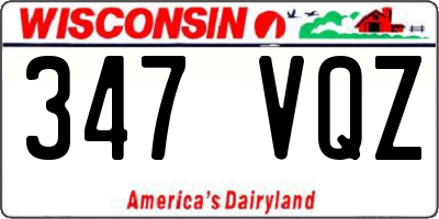 WI license plate 347VQZ