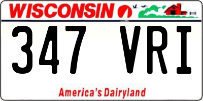 WI license plate 347VRI