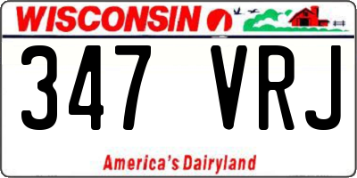 WI license plate 347VRJ