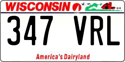 WI license plate 347VRL