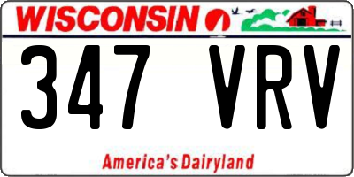 WI license plate 347VRV