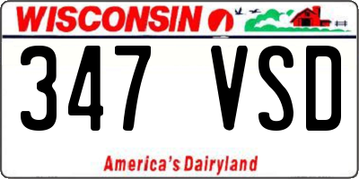 WI license plate 347VSD