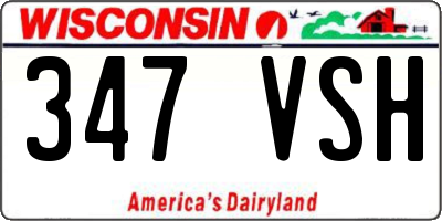 WI license plate 347VSH