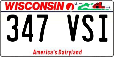 WI license plate 347VSI