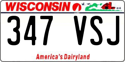 WI license plate 347VSJ