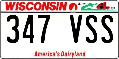 WI license plate 347VSS